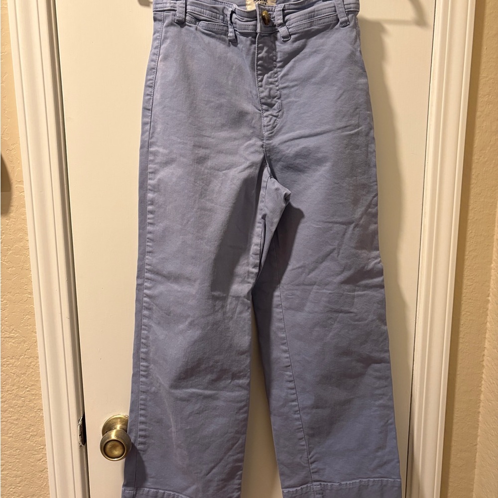 Light Periwinkle High-Waist Wide Leg Pants